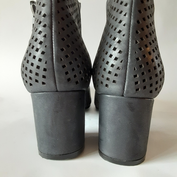 Lucky Brand black perforated leather booties - Picture 6 of 9